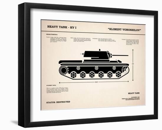 KV1 Heavy Tank-Mark Rogan-Framed Art Print