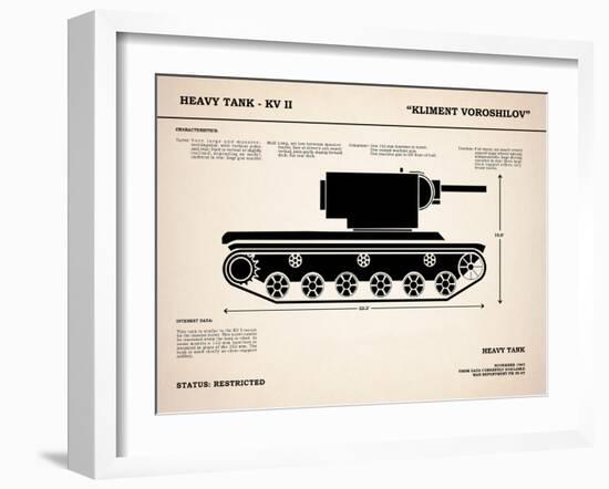 KV2 Heavy Tank-Mark Rogan-Framed Art Print