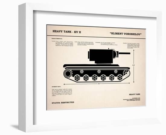 KV2 Heavy Tank-Mark Rogan-Framed Premium Giclee Print