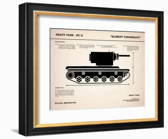 KV2 Heavy Tank-Mark Rogan-Framed Premium Giclee Print