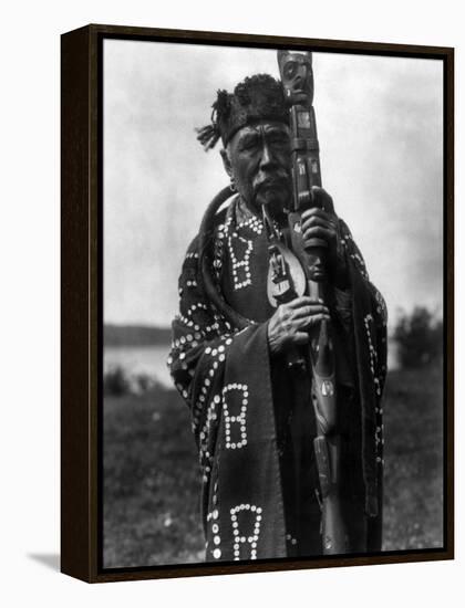 Kwakiutl Chief, C1914-Edward S. Curtis-Framed Premier Image Canvas