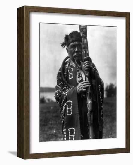 Kwakiutl Chief, C1914-Edward S. Curtis-Framed Photographic Print