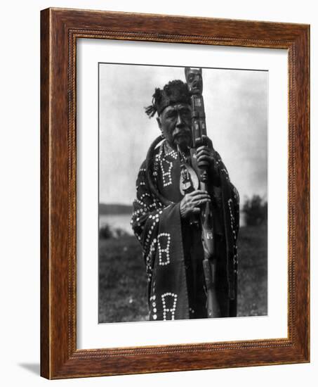 Kwakiutl Chief, C1914-Edward S. Curtis-Framed Photographic Print