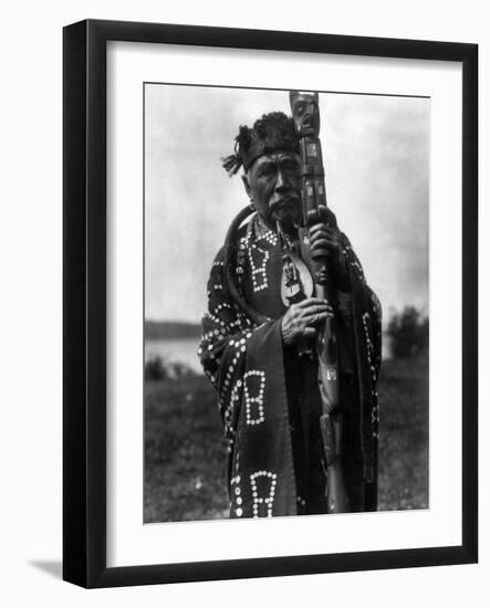 Kwakiutl Chief, C1914-Edward S. Curtis-Framed Photographic Print