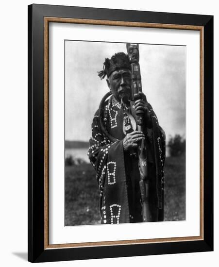 Kwakiutl Chief, C1914-Edward S. Curtis-Framed Photographic Print