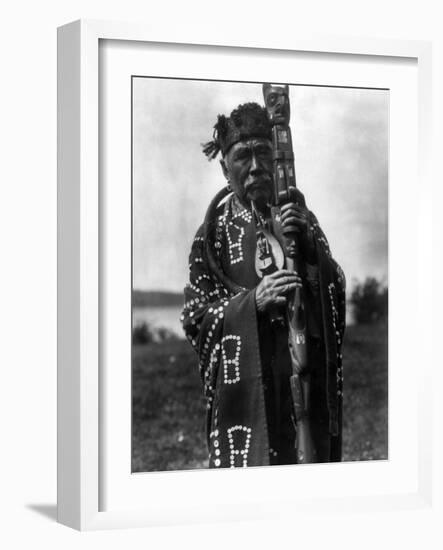 Kwakiutl Chief, C1914-Edward S. Curtis-Framed Photographic Print