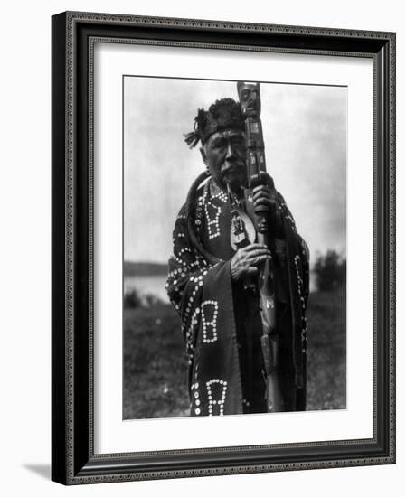 Kwakiutl Chief, C1914-Edward S. Curtis-Framed Photographic Print