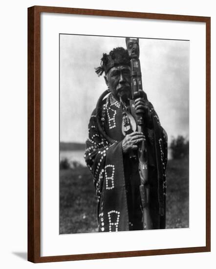 Kwakiutl Chief, C1914-Edward S. Curtis-Framed Photographic Print