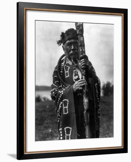 Kwakiutl Chief, C1914-Edward S. Curtis-Framed Photographic Print