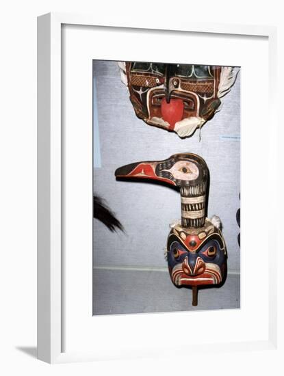 Kwakiutl Diver Mask, with beak, Pacific Northwest, North American Indian-Unknown-Framed Giclee Print