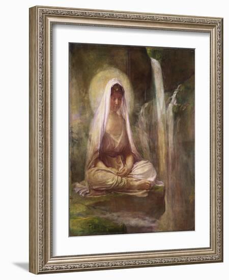 Kwannon Meditating on Human Life-William Bradford-Framed Giclee Print