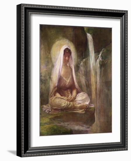 Kwannon Meditating on Human Life-William Bradford-Framed Giclee Print