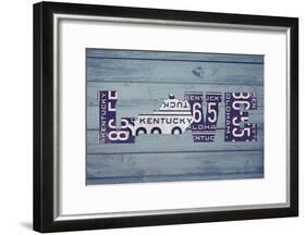 KY State Love-Design Turnpike-Framed Giclee Print
