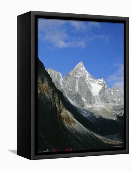 Kya Jo Ri Mountain from Machermo, Machermo, Himalayas, Nepal, Asia-Alison Wright-Framed Premier Image Canvas