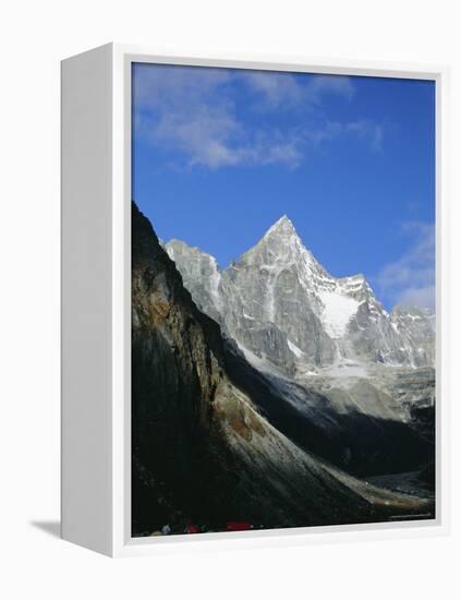 Kya Jo Ri Mountain from Machermo, Machermo, Himalayas, Nepal, Asia-Alison Wright-Framed Premier Image Canvas