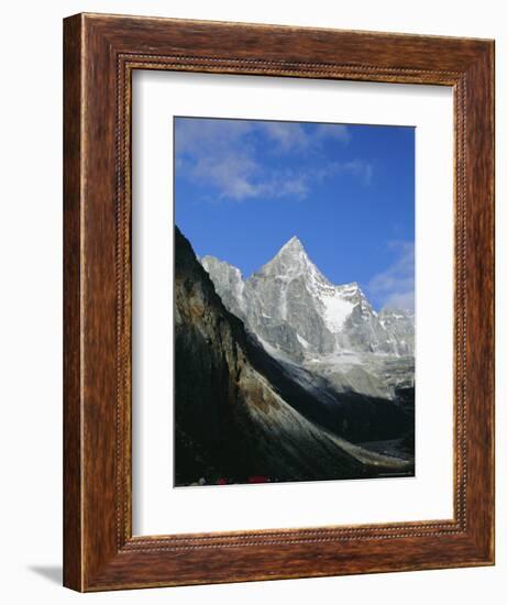 Kya Jo Ri Mountain from Machermo, Machermo, Himalayas, Nepal, Asia-Alison Wright-Framed Photographic Print