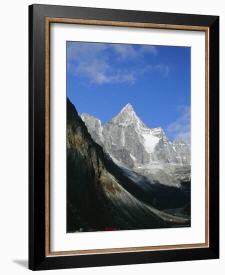 Kya Jo Ri Mountain from Machermo, Machermo, Himalayas, Nepal, Asia-Alison Wright-Framed Photographic Print