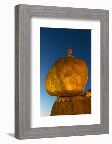 Kyaiktiyo Pagoda at Sunset, Mon State, Myanmar-Keren Su-Framed Photographic Print