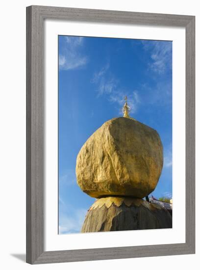 Kyaiktiyo Pagoda on a Granite Boulder, Mon State, Myanmar-Keren Su-Framed Photographic Print