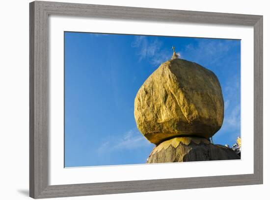 Kyaiktiyo Pagoda on a Granite Boulder, Mon State, Myanmar-Keren Su-Framed Photographic Print