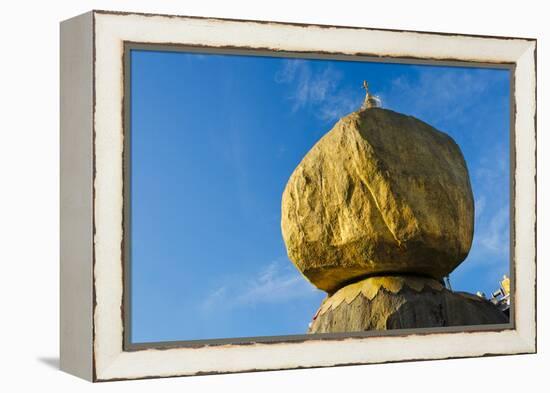 Kyaiktiyo Pagoda on a Granite Boulder, Mon State, Myanmar-Keren Su-Framed Premier Image Canvas