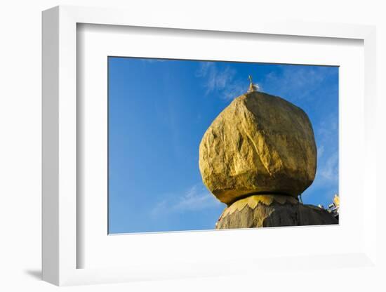 Kyaiktiyo Pagoda on a Granite Boulder, Mon State, Myanmar-Keren Su-Framed Photographic Print