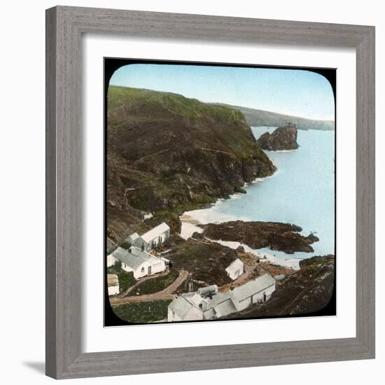 Kynance Cove and Village, Cornwall, Late 19th or Early 20th Century-null-Framed Giclee Print