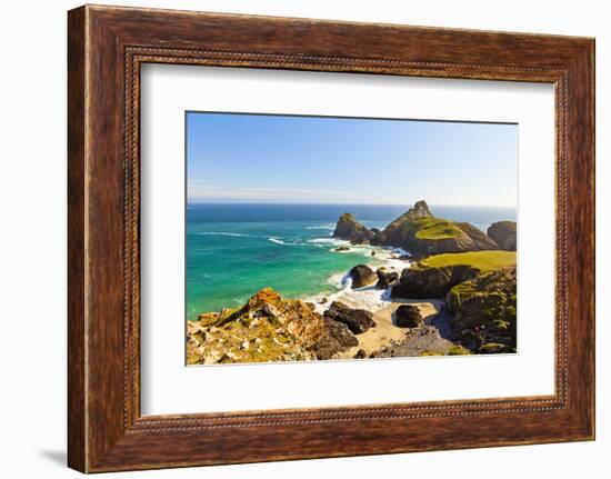 Kynance Cove, Lizard, Cornwall, England, United Kingdom, Europe-Kav Dadfar-Framed Photographic Print