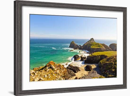 Kynance Cove, Lizard, Cornwall, England, United Kingdom, Europe-Kav Dadfar-Framed Photographic Print