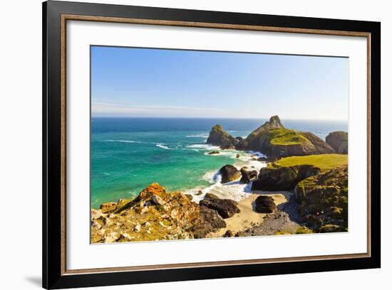 Kynance Cove, Lizard, Cornwall, England, United Kingdom, Europe-Kav Dadfar-Framed Photographic Print