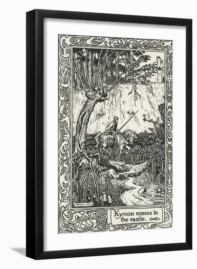 Kynon Reaching Castle from Mabinogion, Collection of Welsh Tales-null-Framed Giclee Print