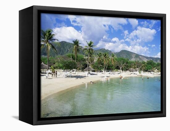 Kyona Beach Club, North of Port Au Prince, Haiti, West Indies, Central America-Lousie Murray-Framed Premier Image Canvas