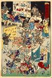 Mount Akiba from the Series Scenes of Famous Places Along the Tokaido Road-Kyosai Kawanabe-Framed Giclee Print