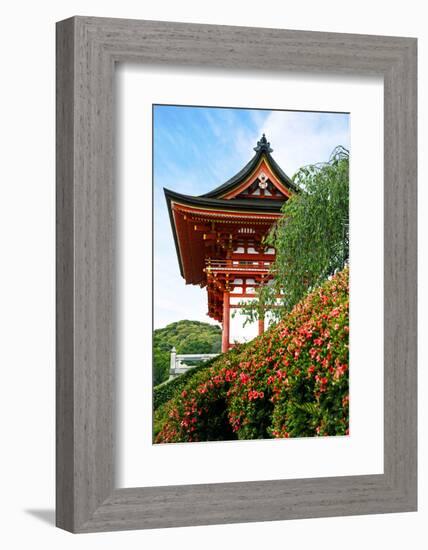 Kyoto, Japan. Main entrance gate to the Kiyomizu-dera temple, a UNESCO World Heritage Site-Miva Stock-Framed Photographic Print