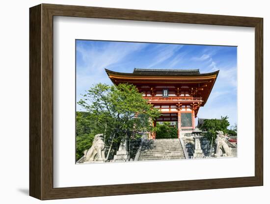 Kyoto, Japan. Main entrance gate to the Kiyomizudera temple, a UNESCO World Heritage Site-Miva Stock-Framed Photographic Print