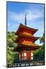 Kyoto, Japan. Three-storied pagoda at Taisan-ji Temple nearby Kiyomizu-dera Temple-Miva Stock-Mounted Photographic Print