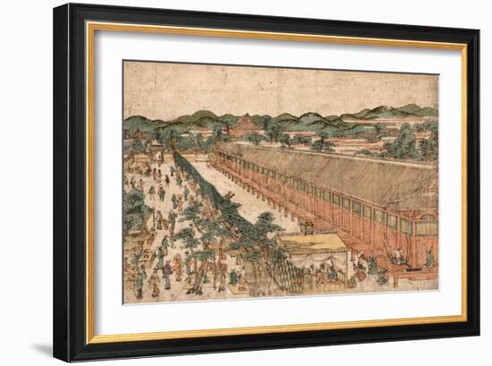 Kyoto Sanjusangendo No Zu-Utagawa Toyoharu-Framed Giclee Print