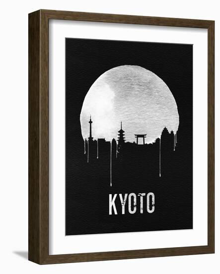 Kyoto Skyline Black-null-Framed Art Print