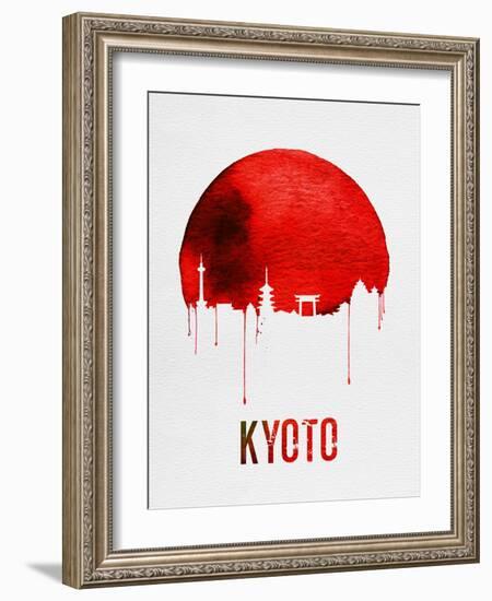 Kyoto Skyline Red-NaxArt-Framed Art Print