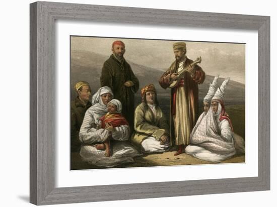 Kyrgyz and Brides-null-Framed Art Print