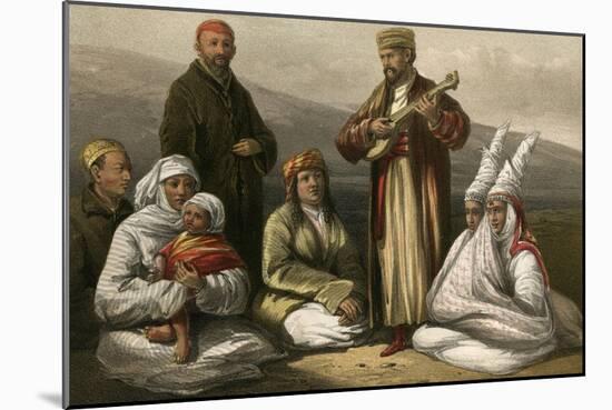 Kyrgyz and Brides-null-Mounted Art Print