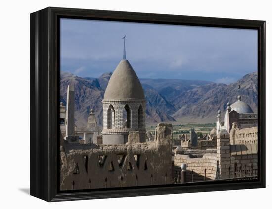 Kyrgyz Cemetery, Naryn, Kyrgyzstan, Central Asia-Michael Runkel-Framed Premier Image Canvas