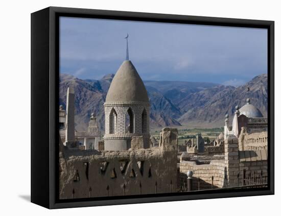 Kyrgyz Cemetery, Naryn, Kyrgyzstan, Central Asia-Michael Runkel-Framed Premier Image Canvas