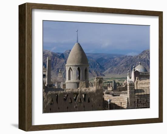 Kyrgyz Cemetery, Naryn, Kyrgyzstan, Central Asia-Michael Runkel-Framed Photographic Print