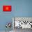 Kyrgyzstan Flag Design with Wood Patterning - Flags of the World Series-Philippe Hugonnard-Art Print displayed on a wall