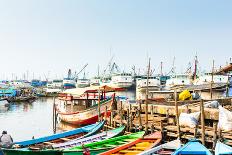 Sunda Kelapa Old Harbour with Fishing Boats, Ship and Docks in Jakarta, Indonesia-Kzenon-Photographic Print