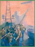 Leslie's: U.S. Marines at the Anti-Aircraft Gun-L.a. Shafer-Art Print