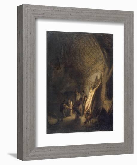 L'abattage du porc-Adrien Van Ostade-Framed Giclee Print