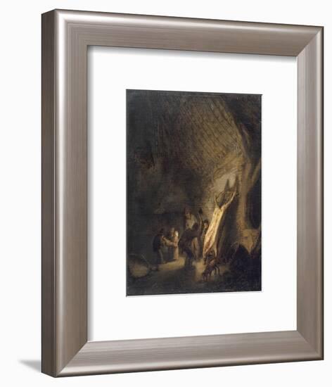 L'abattage du porc-Adrien Van Ostade-Framed Giclee Print