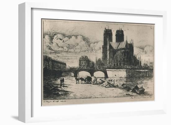 'L'Abside De Notre-Dame De Paris (4th State, 6 1/2 x 11 3/4 Inches)', 1854, (1927)-Charles Meryon-Framed Giclee Print